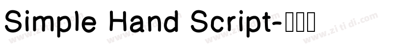 Simple Hand Script字体转换 Simple Hand Script字体转换